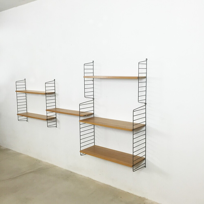 Elm wall shelves by Kajsa & Nils Strinning for String - 1960s