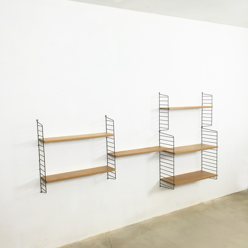 Elm wall shelves by Kajsa & Nils Strinning for String - 1960s