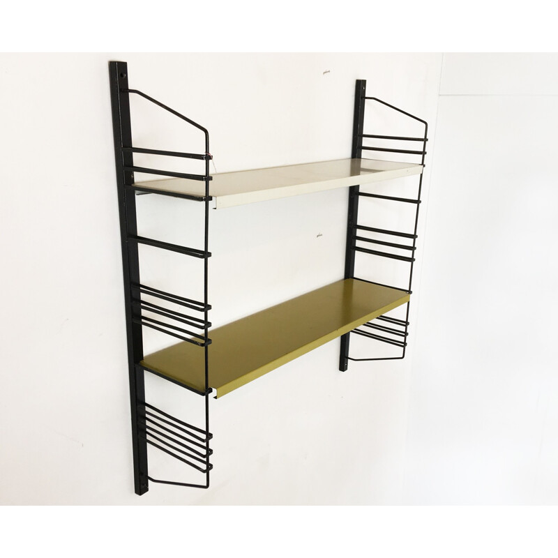 Vintage metal shelf wall unit - 1960s