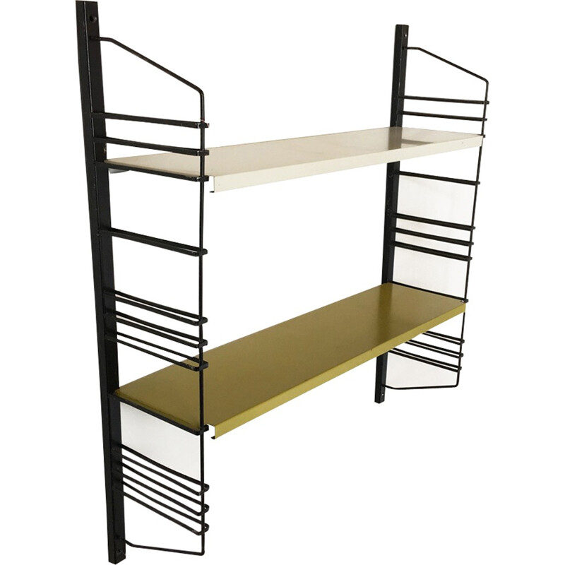 Vintage metal shelf wall unit - 1960s