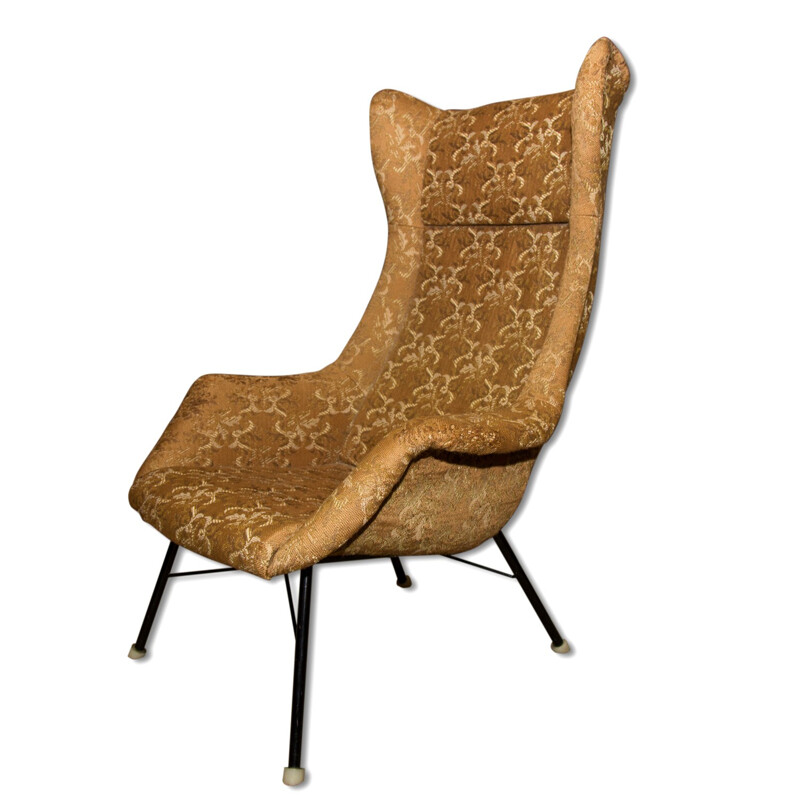 Mid-century Wingback Chair by Miroslav Navratil, Czechoslovakia - 1960s