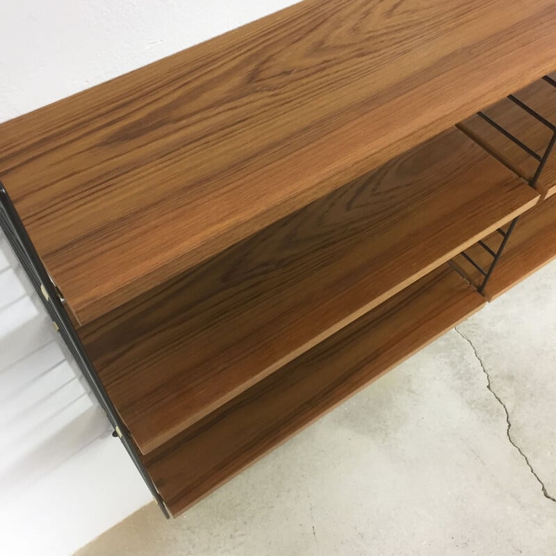 Swedish Teak Wall Unit by Kajsa & Nils Strinning for String - 1970s