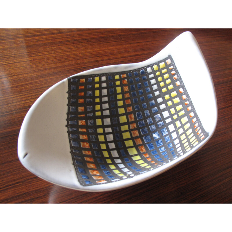 Big dish in ceramic, Roger CAPRON - 1950s