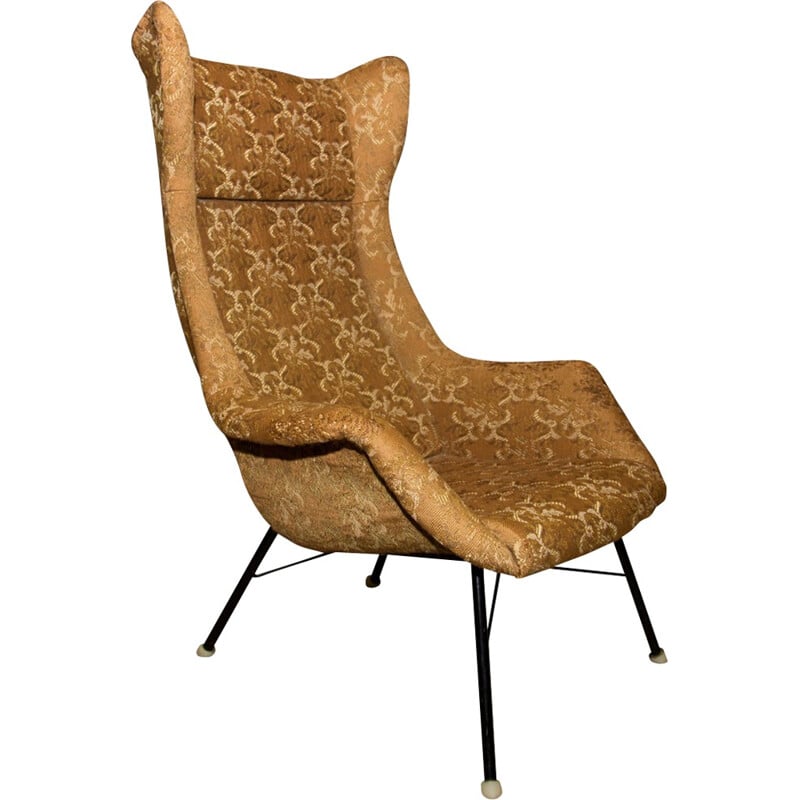 Mid-century Wingback Chair by Miroslav Navratil, Czechoslovakia - 1960s