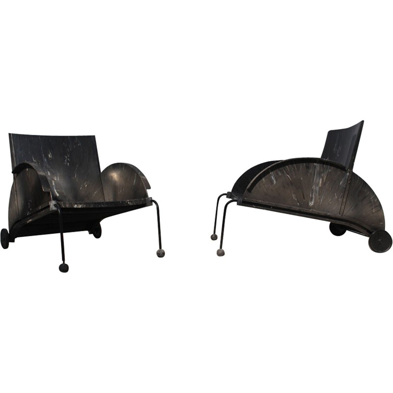 Pair of Mid-century Armchairs by Anna Castelli Ferrieri for Kartell - 1980s