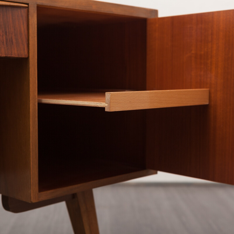 Desk in walnut and glass, EHRLICH - 1950s