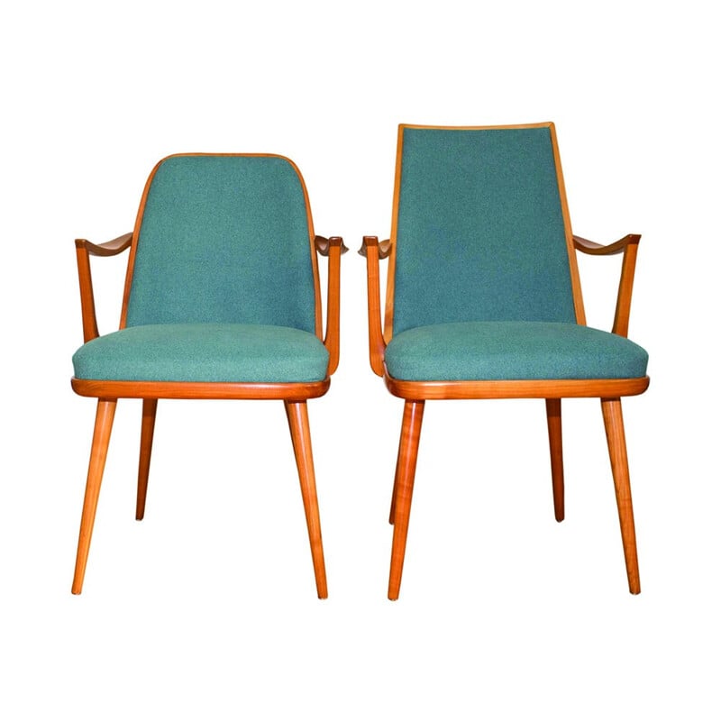 Set of 2 vintage danish armchairs for Her & Him - 1960s