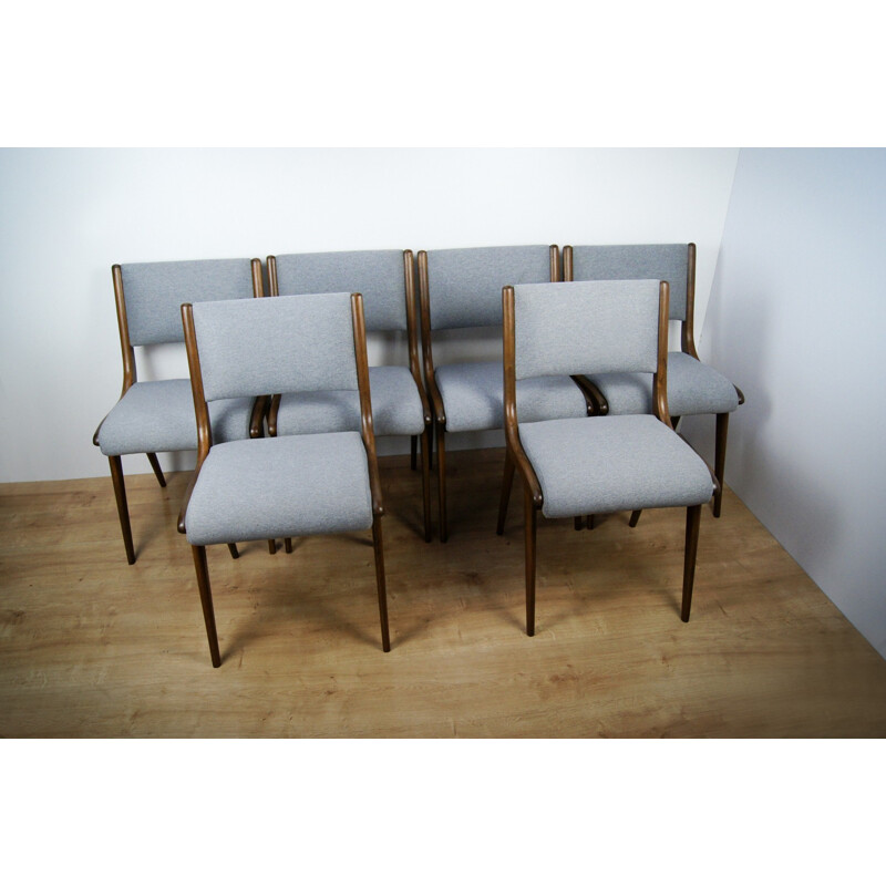 Set of 6 dining Chairs "model 136" by Ben Chairs - 1950s