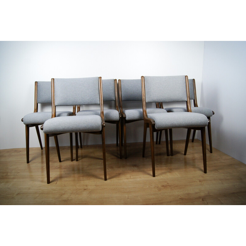 Set of 6 dining Chairs "model 136" by Ben Chairs - 1950s