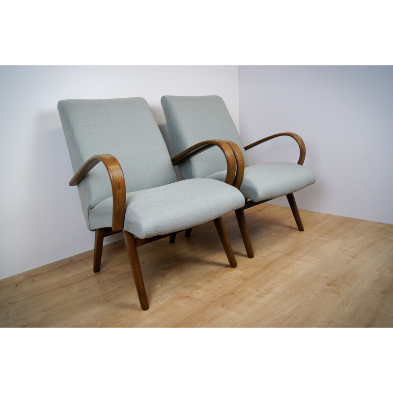 Pair of Model 53 Armchairs by Jaroslav Smídek for TON - 1960s