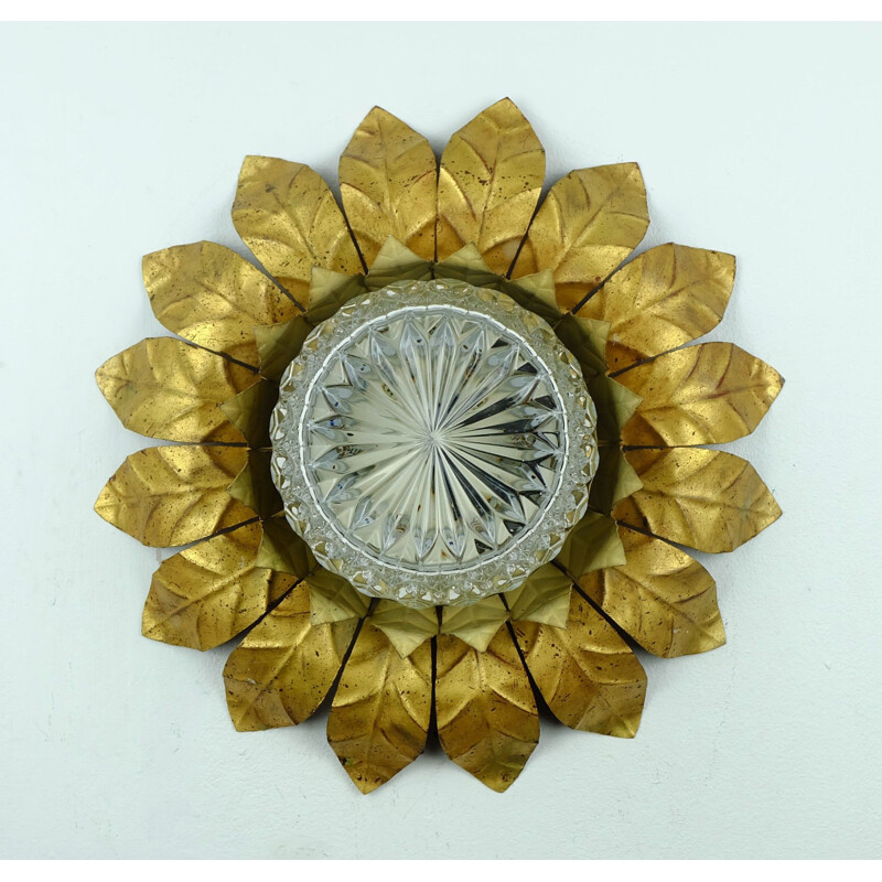 Vintage italian "Sunburst" wall lamp sconce - 1950s