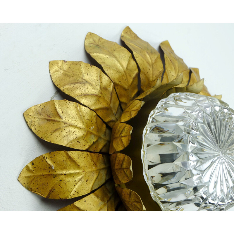 Vintage italian "Sunburst" wall lamp sconce - 1950s