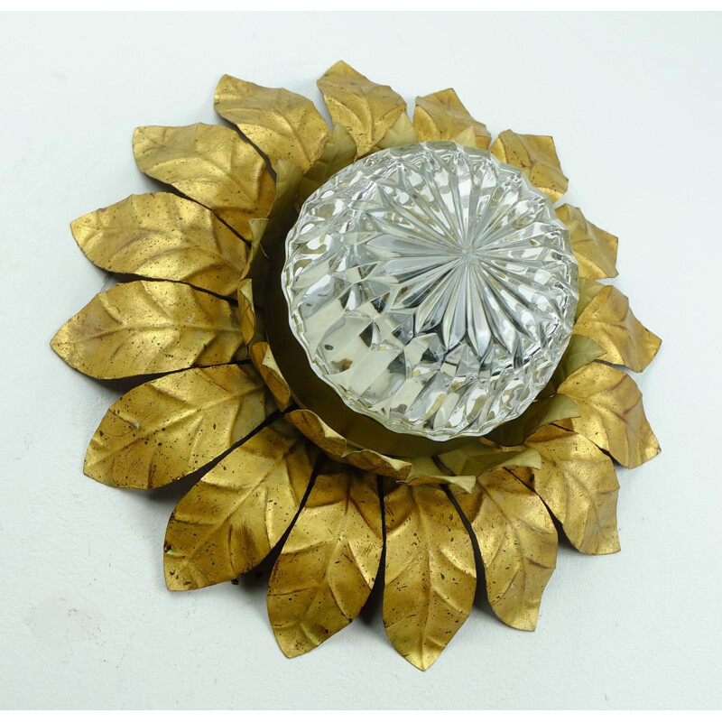 Vintage italian "Sunburst" wall lamp sconce - 1950s