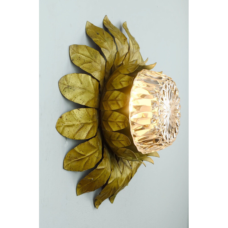 Vintage italian "Sunburst" wall lamp sconce - 1950s