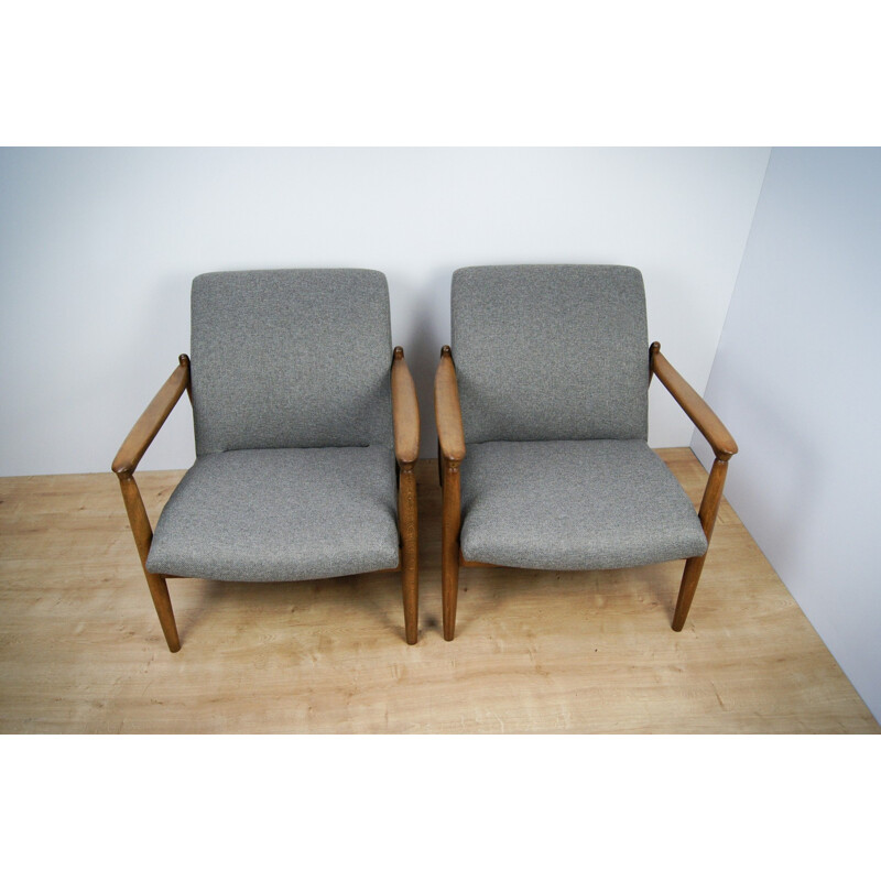 Set of 2 GFM-64 Armchairs by Edmunda Home for Gościcińskie Furniture Factory - 1960s