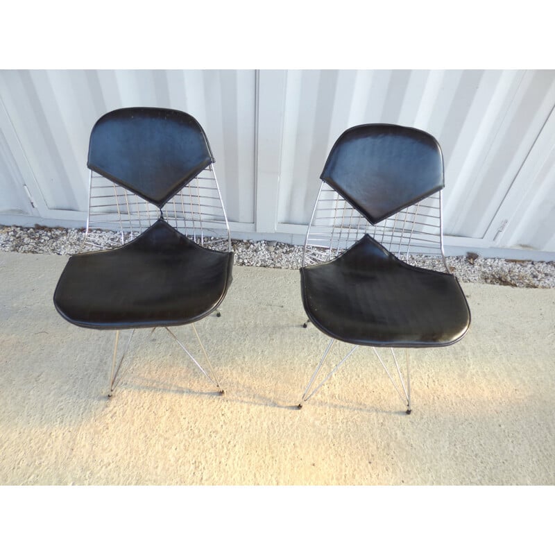 Pair of vintage Eames bikini dkr chairs for Herman Miller - 1970s