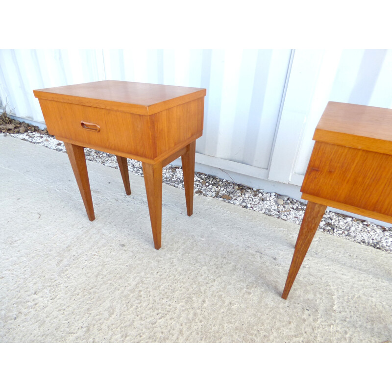 Pair of vintage scandinavian nightstands - 1970s