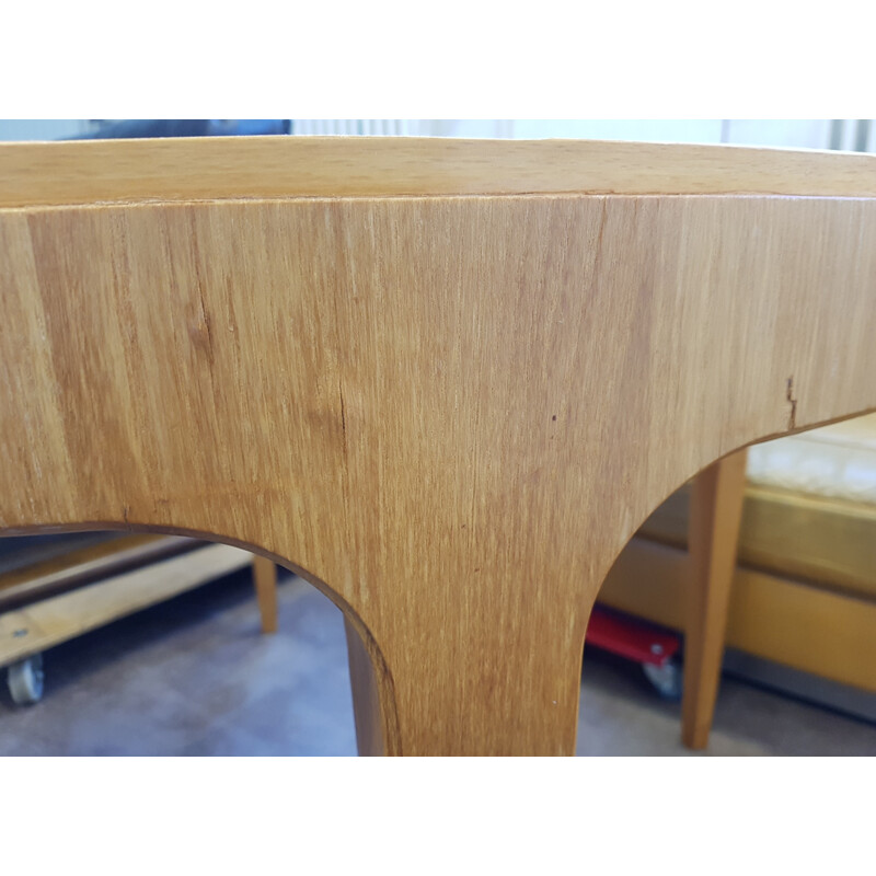 Scandinavian dining table in oak and sycamore - 1950s