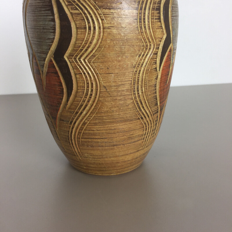 Vase vintage en céramique par Franz Schwaderlapp pour Sawa Ceramic, Allemagne 1960