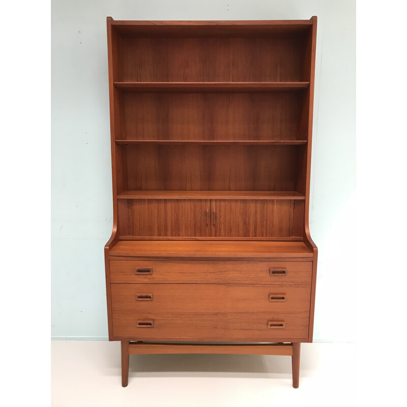 Vintage secretary cabinet in teak by Børge Mogensen for Bornholm Mobler - 1960s