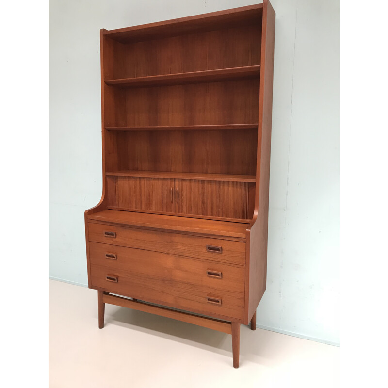 Vintage secretary cabinet in teak by Børge Mogensen for Bornholm Mobler - 1960s