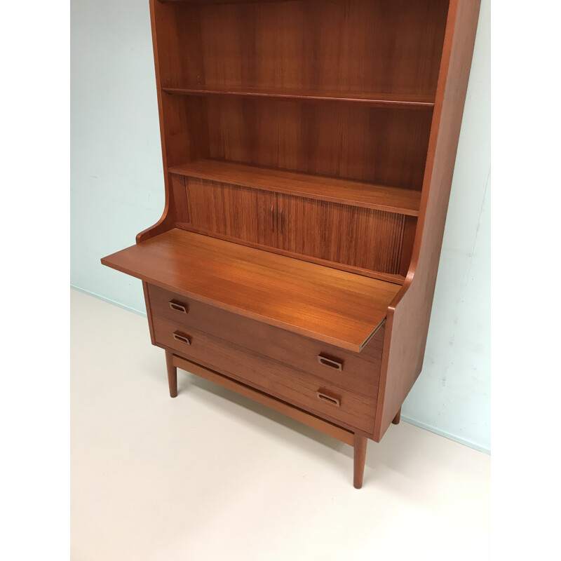 Vintage secretary cabinet in teak by Børge Mogensen for Bornholm Mobler - 1960s