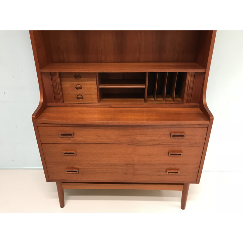 Vintage secretary cabinet in teak by Børge Mogensen for Bornholm Mobler - 1960s