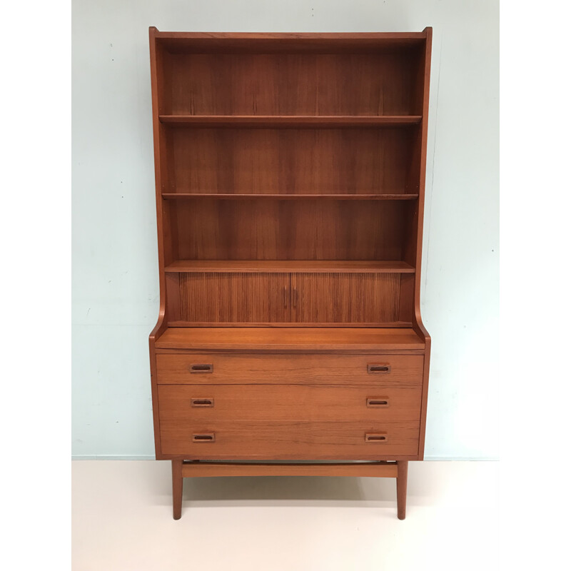 Vintage secretary cabinet in teak by Børge Mogensen for Bornholm Mobler - 1960s