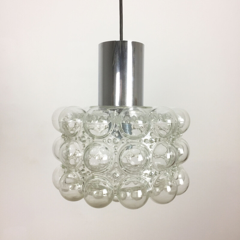 Xl glass Bubble hanging lamp by Helena Tynell for Glashütte Limburg - 1960s