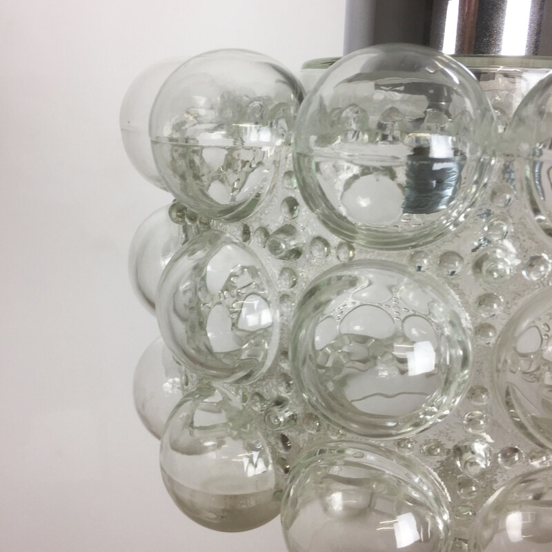 Xl glass Bubble hanging lamp by Helena Tynell for Glashütte Limburg - 1960s