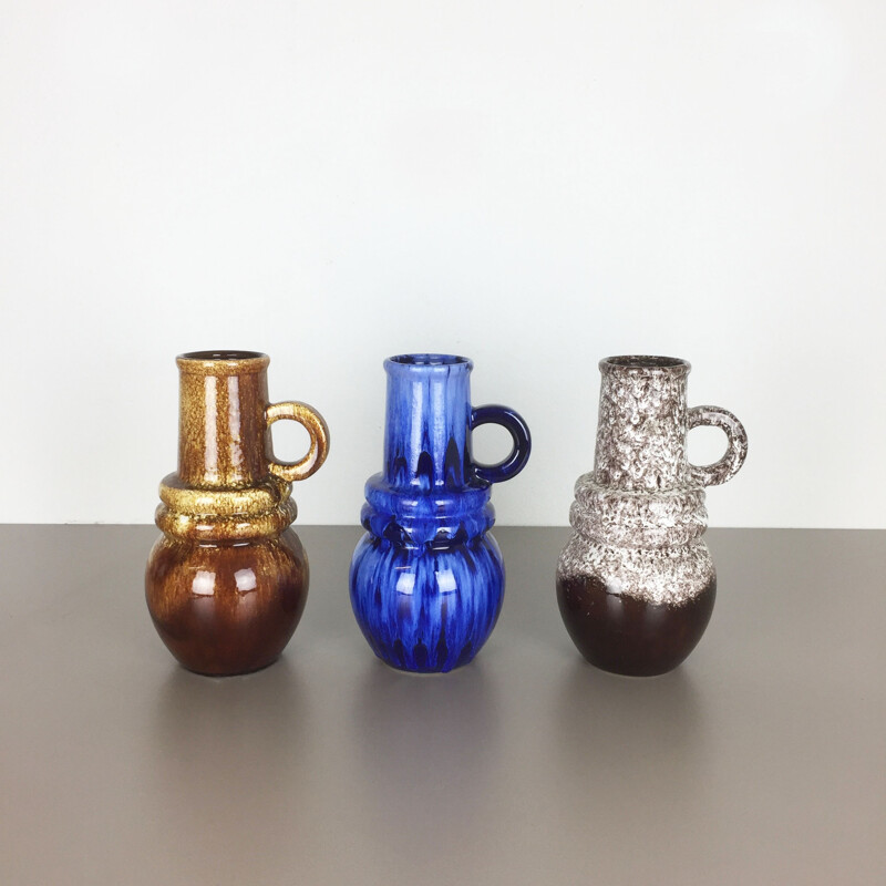 Suite de 3 vases "Vienna" en céramique par Scheurich - 1970