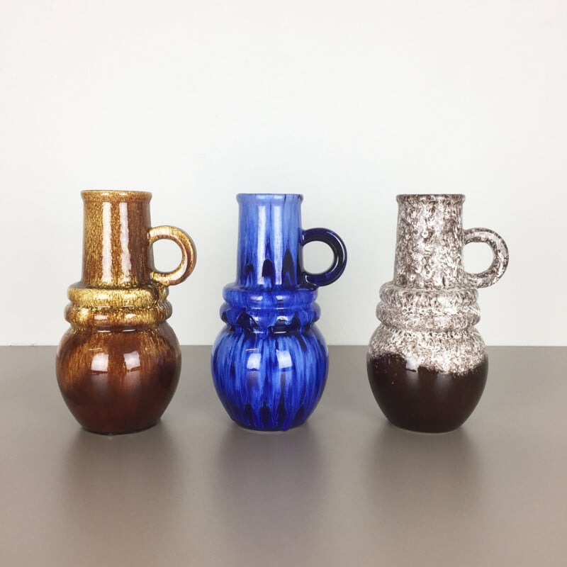 Suite de 3 vases "Vienna" en céramique par Scheurich - 1970