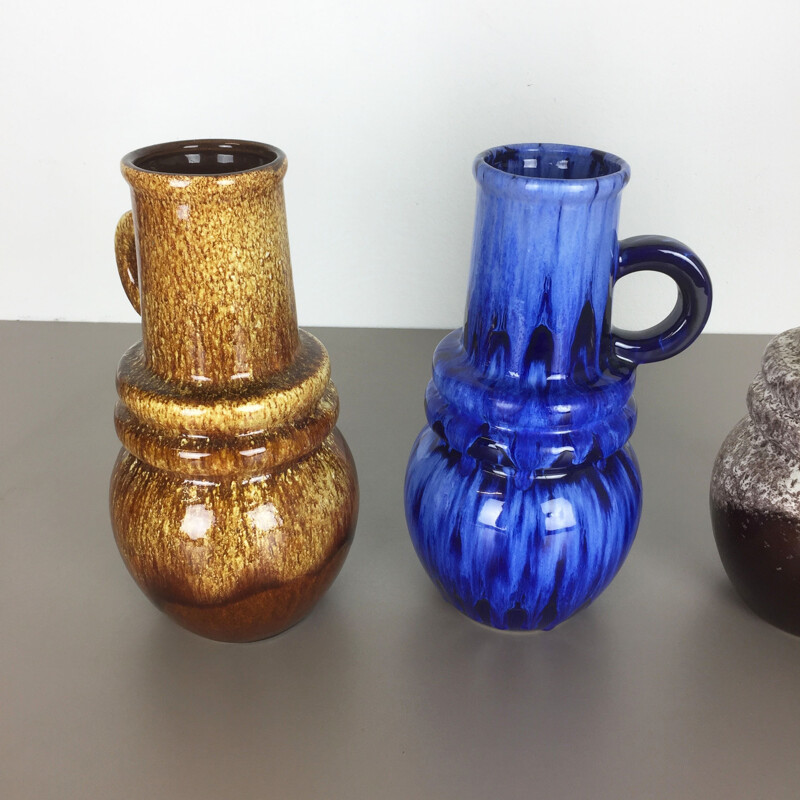 Set of 3 ceramic "Vienna" vases by Scheurich - 1970s