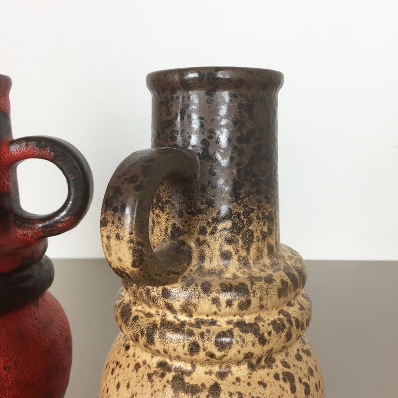 Suite de 3 vases vintage "Vienna" en céramique par Scheurich - 1970