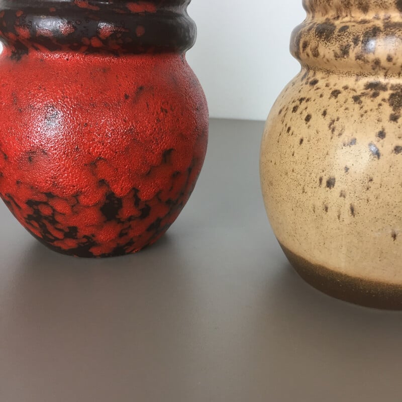 Suite de 3 vases vintage "Vienna" en céramique par Scheurich - 1970