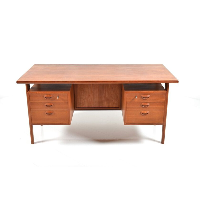 Vintage freestanding desk by Kai Kristiansen for FM - 1960s