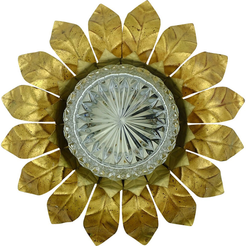 Vintage italian "Sunburst" wall lamp sconce - 1950s