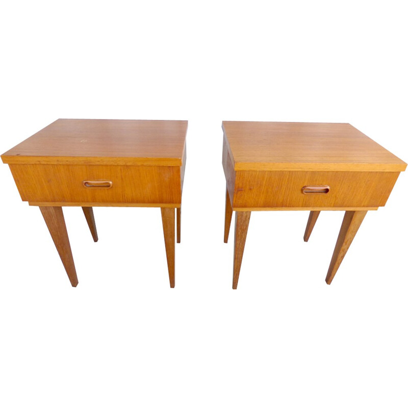 Pair of vintage scandinavian nightstands - 1970s