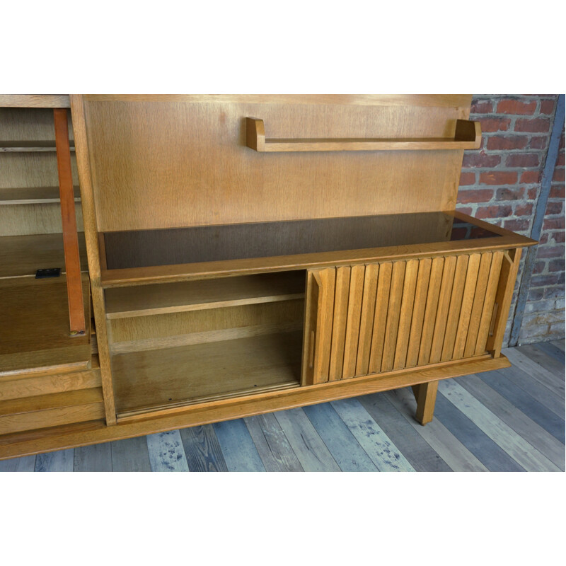 Mid-century Oak sideboard by Guillerme and Chambron - 1960s