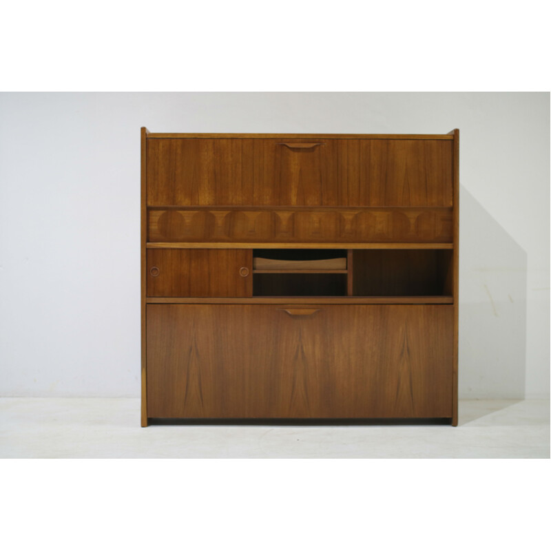 Vintage teak dry bar by Johannes Andersen for J. Skaaning & Søn - 1960s