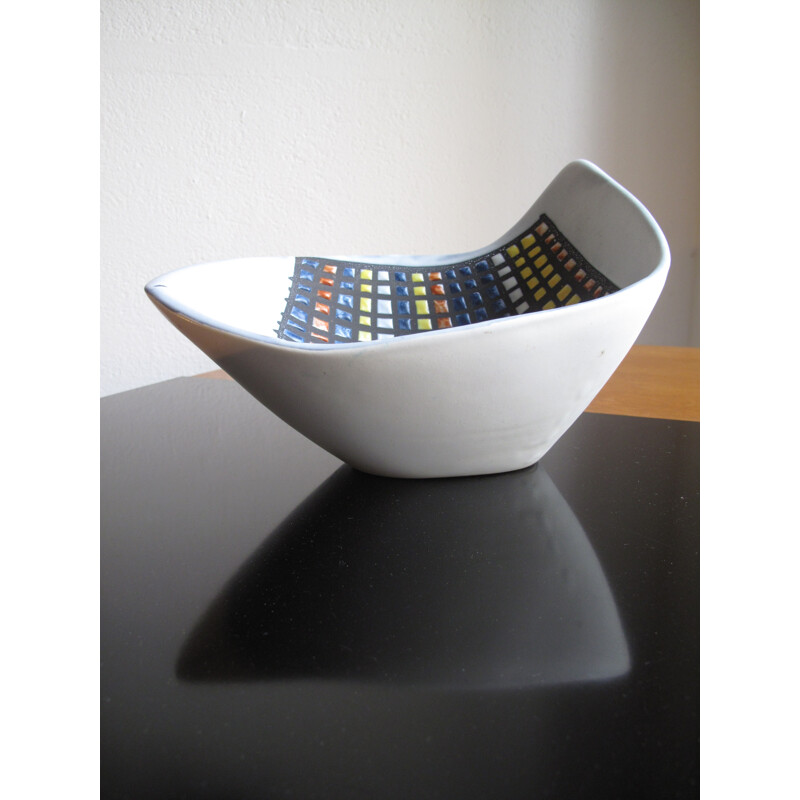 Big dish in ceramic, Roger CAPRON - 1950s