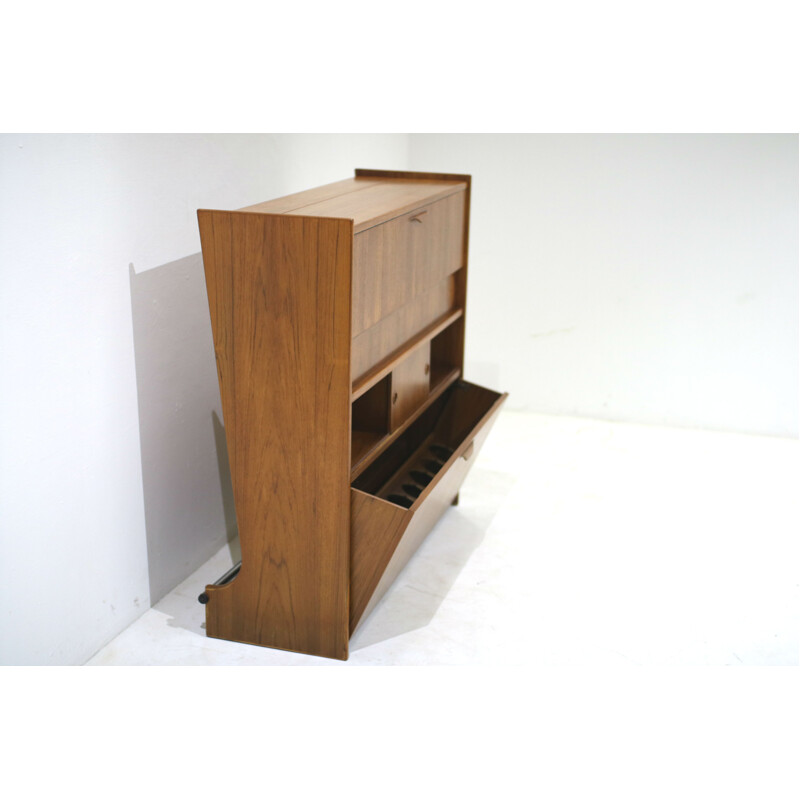 Vintage teak dry bar by Johannes Andersen for J. Skaaning & Søn - 1960s