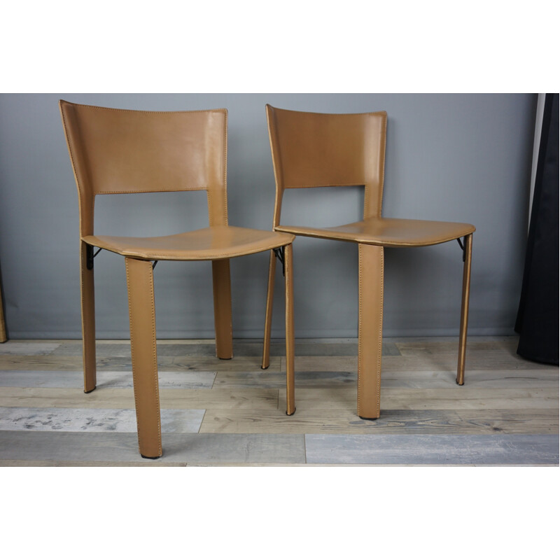 Set of 6 S91 chairs by Giancarlo Vegni for Fasem - 1980s