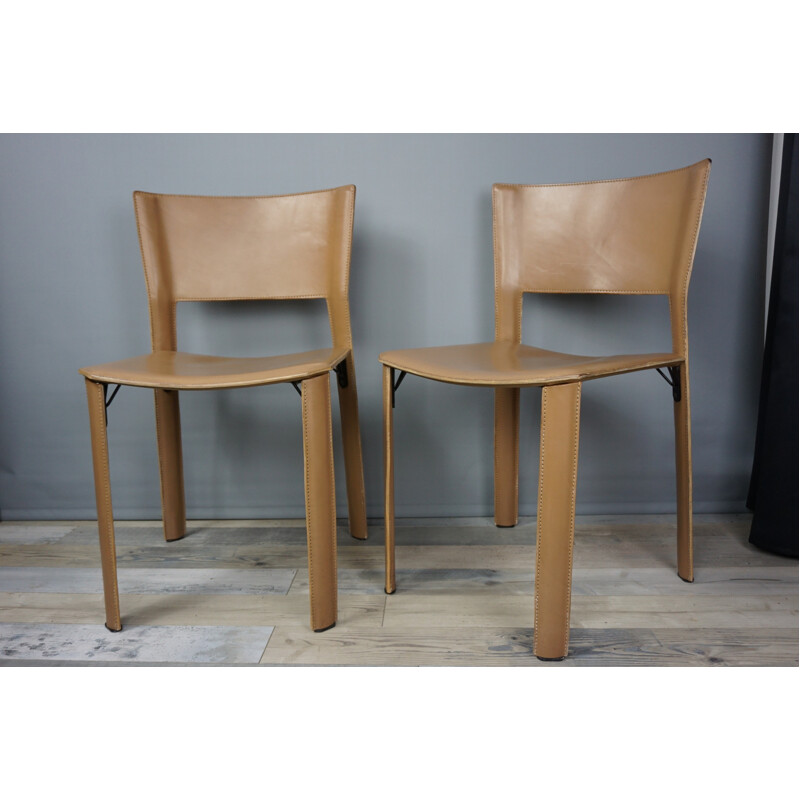 Set of 6 S91 chairs by Giancarlo Vegni for Fasem - 1980s