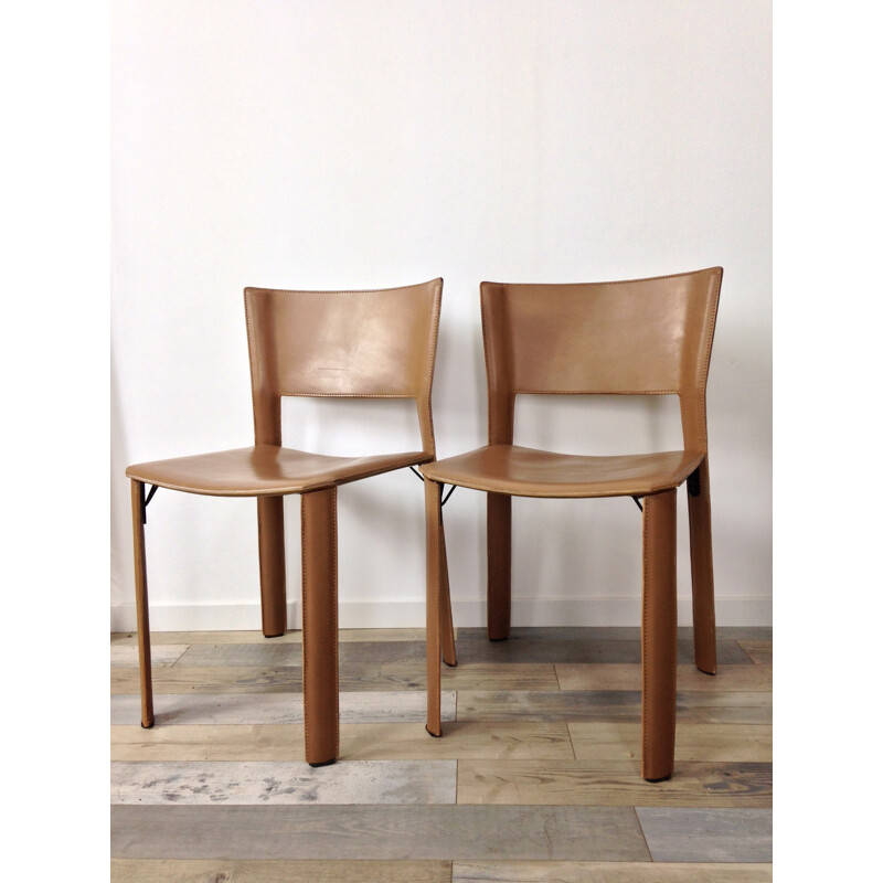 Set of 6 S91 chairs by Giancarlo Vegni for Fasem - 1980s