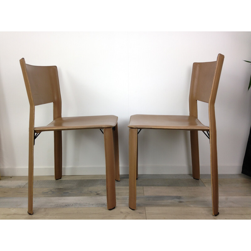 Set of 6 S91 chairs by Giancarlo Vegni for Fasem - 1980s