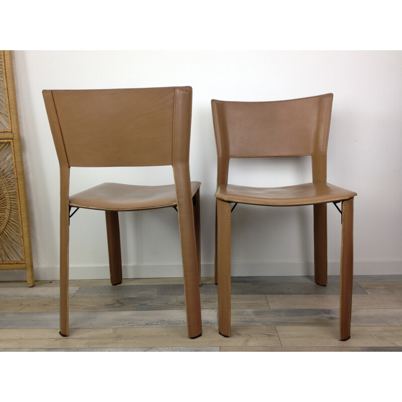 Set of 6 S91 chairs by Giancarlo Vegni for Fasem - 1980s