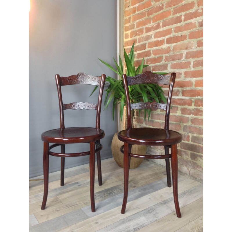 Pair of Thonet N 100 chairs - 1930s