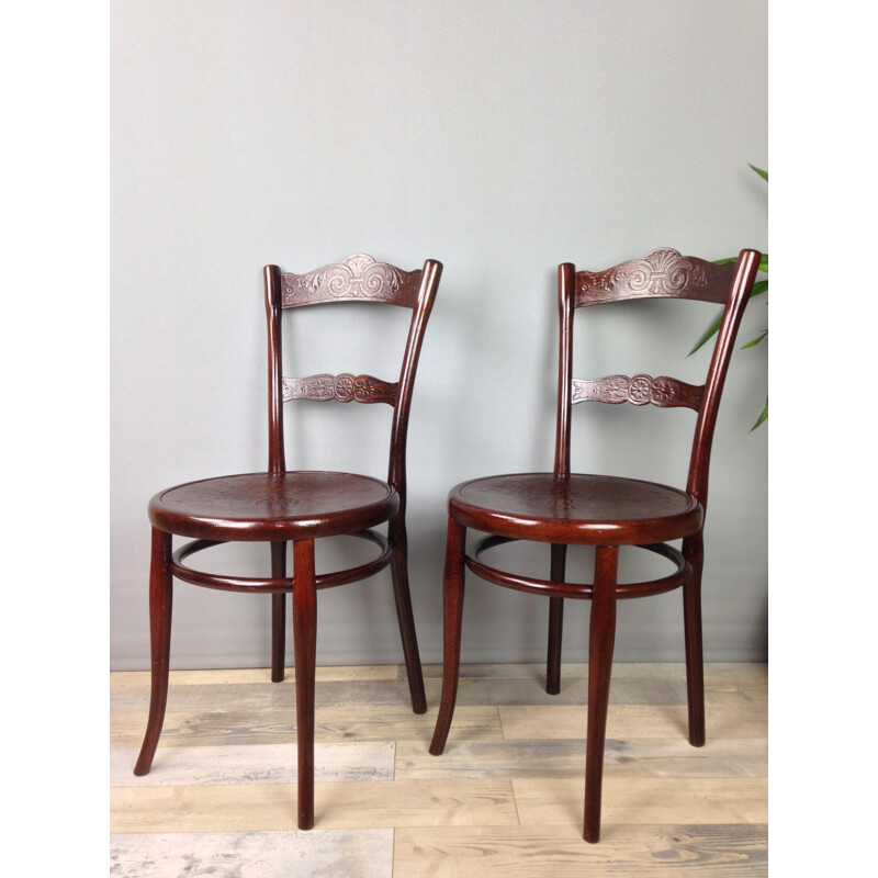 Pair of Thonet N 100 chairs - 1930s