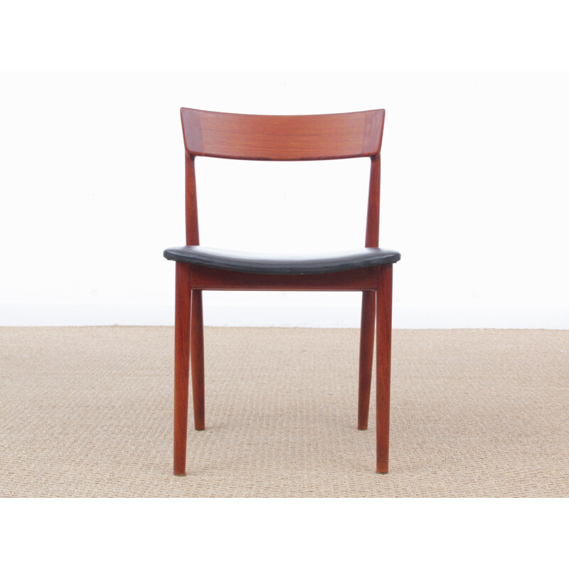 Suite of 5 vintage Scandinavian teak chairs model 39 by Harry Rosengren Hansen for Brande Møbelindustri - 1960s